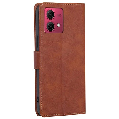 For Motorola Moto G84 5G Case PU Leather RFID Blocking Cowhide Texture Phone Protector