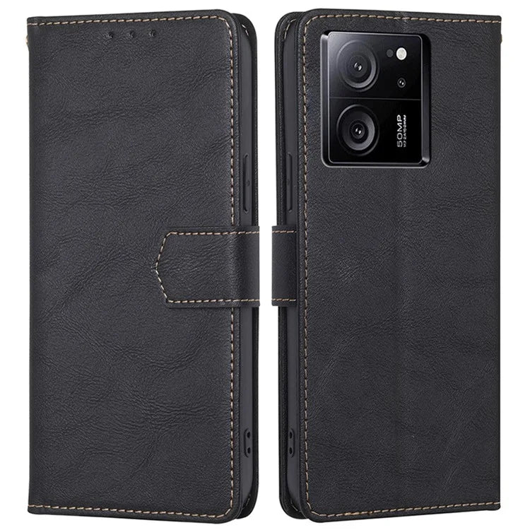 For Xiaomi Redmi K60 Ultra / 13T / 13T Pro Case Anti-Scratch PU Leather Cowhide Texture Wallet Phone Cover