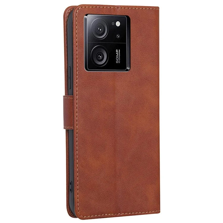 For Xiaomi Redmi K60 Ultra / 13T / 13T Pro Case Anti-Scratch PU Leather Cowhide Texture Wallet Phone Cover