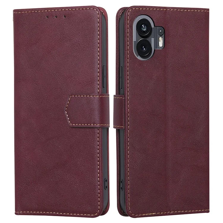 For Nothing Phone (2) Case Anti-fall PU Leather RFID Blocking Stand Cell Phone Cover