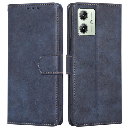 For Motorola Moto G54 5G Phone Case Cowhide Texture RFID Blocking Wallet Stand Shell