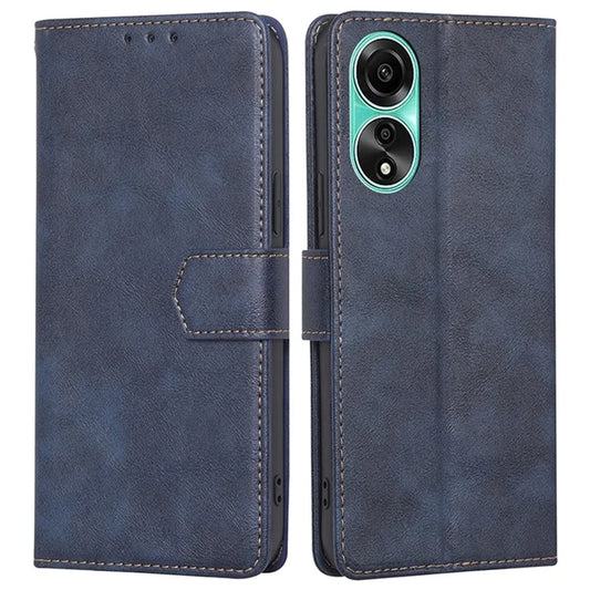 Cowhide Texture Case for Oppo A78 4G Cover PU Leather RFID Blocking Phone Protector