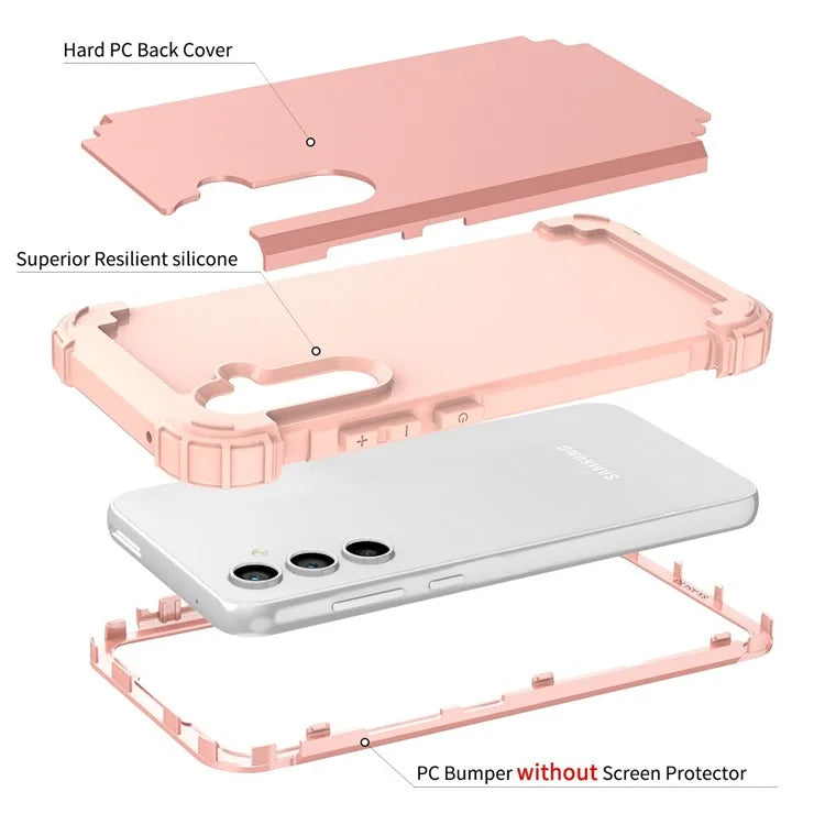 L-Style For Samsung Galaxy S23 FE Case PC + Silicone Anti-Drop Phone Cover