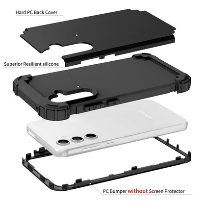 L-Style For Samsung Galaxy S23 FE Case PC + Silicone Anti-Drop Phone Cover