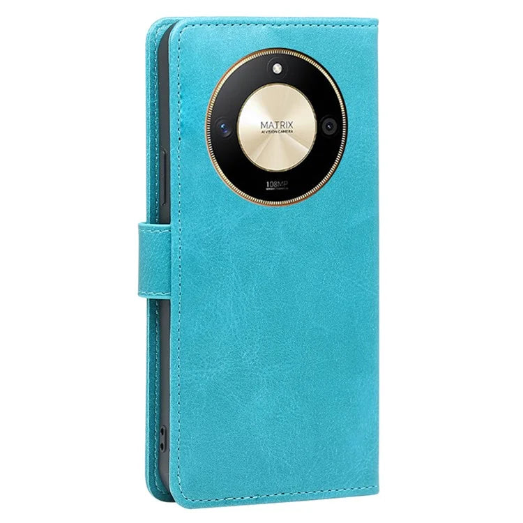 For Honor X50 Case Anti-scratch PU Leather Calf Texture Stand Wallet Phone Cover
