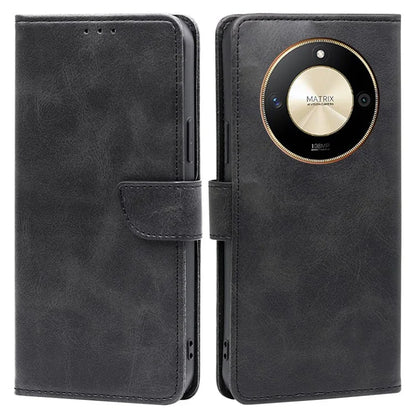 For Honor X50 Case Anti-scratch PU Leather Calf Texture Stand Wallet Phone Cover