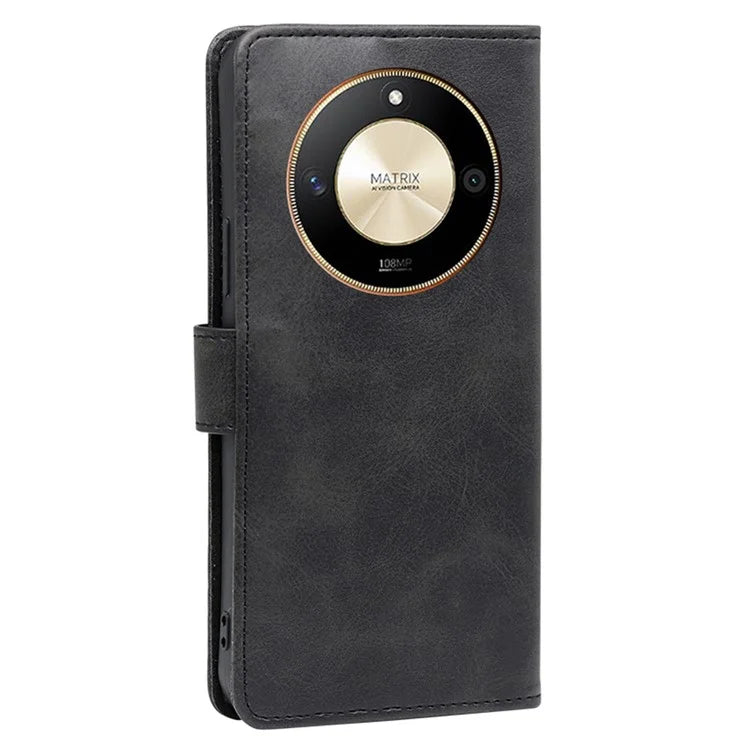 For Honor X50 Case Anti-scratch PU Leather Calf Texture Stand Wallet Phone Cover