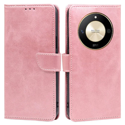 For Honor X50 Case Anti-scratch PU Leather Calf Texture Stand Wallet Phone Cover