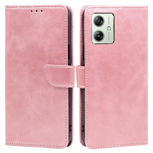 For Motorola Moto G54 5G Phone Case Calf Texture PU Leather Anti-drop Wallet Stand Cover