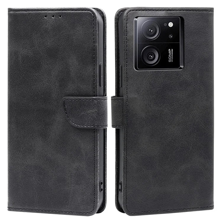 For Xiaomi Redmi K60 Ultra / 13T / 13T Pro Case Slim-Fit Calf Texture PU Leather Phone Shell