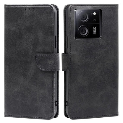 For Xiaomi Redmi K60 Ultra / 13T / 13T Pro Case Slim-Fit Calf Texture PU Leather Phone Shell