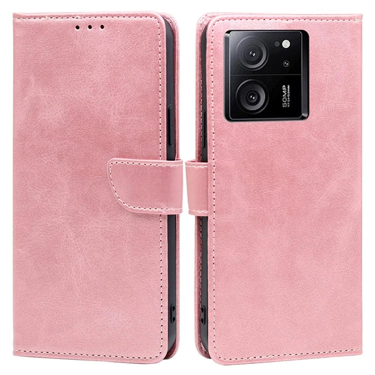 For Xiaomi Redmi K60 Ultra / 13T / 13T Pro Case Slim-Fit Calf Texture PU Leather Phone Shell