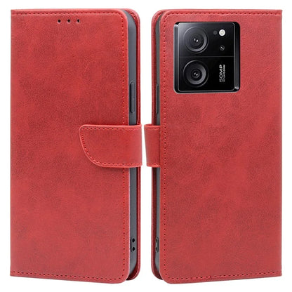For Xiaomi Redmi K60 Ultra / 13T / 13T Pro Case Slim-Fit Calf Texture PU Leather Phone Shell