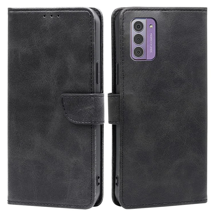 For Nokia G42 Case Calf Texture Scratch Resistant PU Leather Stand Wallet Phone Shell