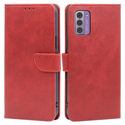 For Nokia G42 Case Calf Texture Scratch Resistant PU Leather Stand Wallet Phone Shell