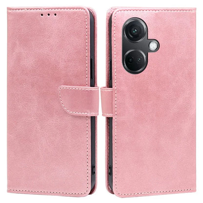 For OnePlus Nord CE3 5G Case Magnetic Clasp Calf Texture PU Leather Phone Shell