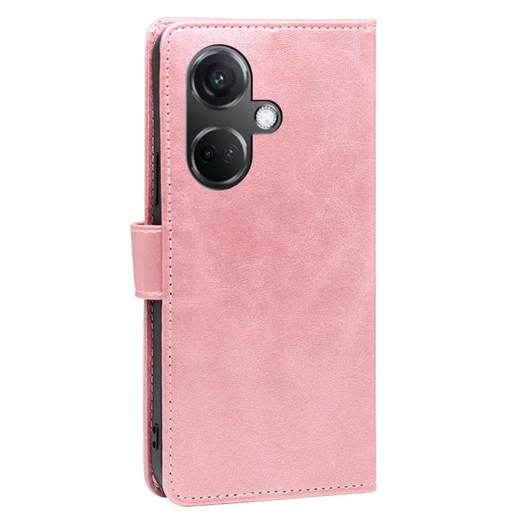 For OnePlus Nord CE3 5G Case Magnetic Clasp Calf Texture PU Leather Phone Shell
