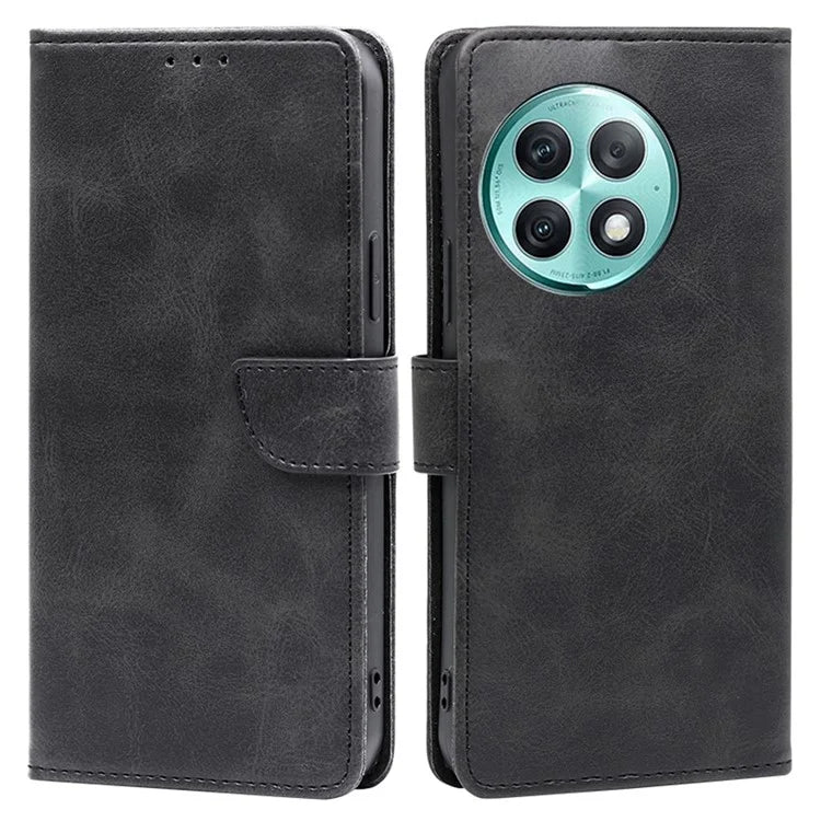 For OnePlus Ace 2 Pro 5G Case Calf Texture Full Protection PU Leather Phone Shell