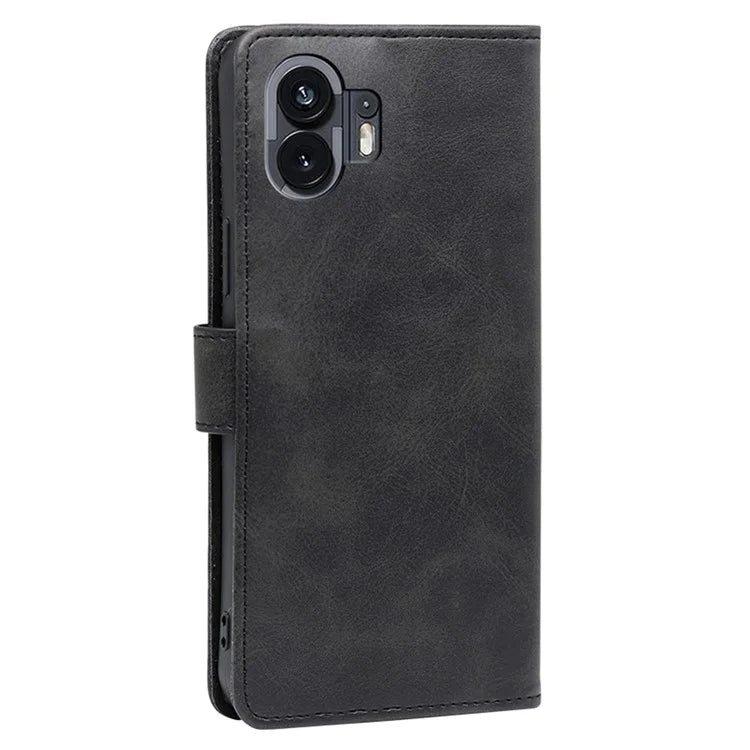 For Nothing Phone (2) Case Scratch Resistant Calf Texture PU Leather Phone Shell