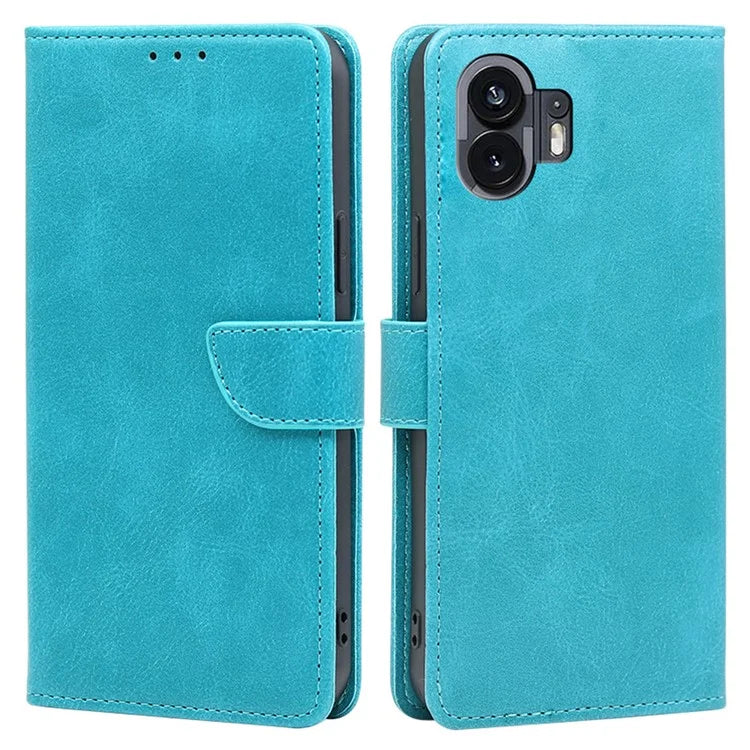 For Nothing Phone (2) Case Scratch Resistant Calf Texture PU Leather Phone Shell