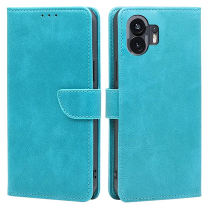 For Nothing Phone (2) Case Scratch Resistant Calf Texture PU Leather Phone Shell