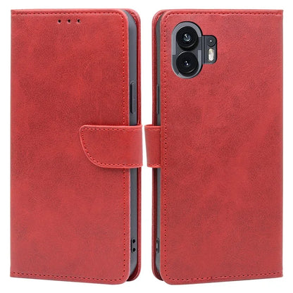For Nothing Phone (2) Case Scratch Resistant Calf Texture PU Leather Phone Shell