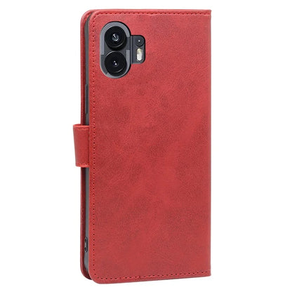 For Nothing Phone (2) Case Scratch Resistant Calf Texture PU Leather Phone Shell
