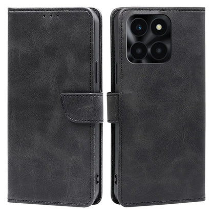 For Honor X6a 4G Case Calf Texture PU Leather Shockproof Phone Shell