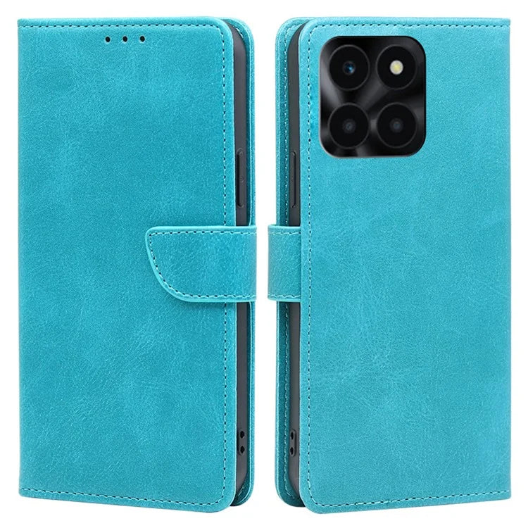 For Honor X6a 4G Case Calf Texture PU Leather Shockproof Phone Shell