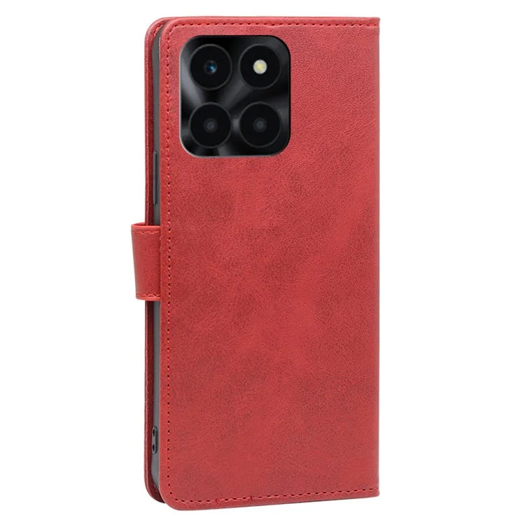 For Honor X6a 4G Case Calf Texture PU Leather Shockproof Phone Shell