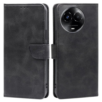 For Realme 11x 5G / 11 5G (Global) PU Leather Protective Cover Calf Texture Stand Wallet Phone Case