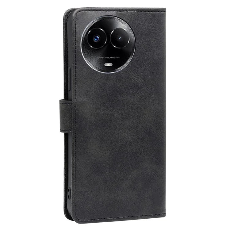 For Realme 11x 5G / 11 5G (Global) PU Leather Protective Cover Calf Texture Stand Wallet Phone Case