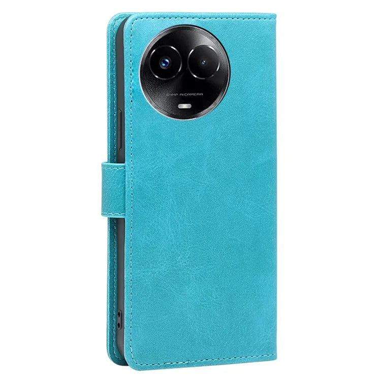 For Realme 11x 5G / 11 5G (Global) PU Leather Protective Cover Calf Texture Stand Wallet Phone Case