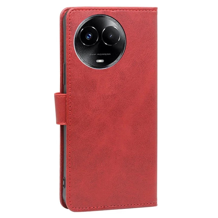 For Realme 11x 5G / 11 5G (Global) PU Leather Protective Cover Calf Texture Stand Wallet Phone Case