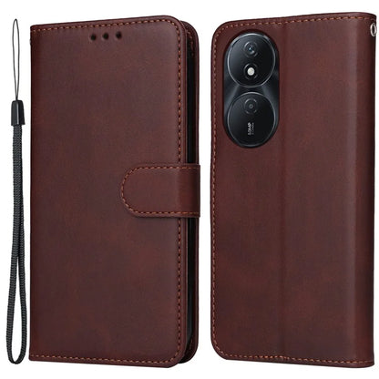 For Honor Play 50 Plus 5G Case Calf Texture PU Leather Stand Phone Cover
