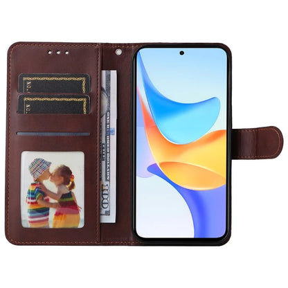For Honor Play 50 Plus 5G Case Calf Texture PU Leather Stand Phone Cover