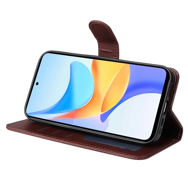 For Honor Play 50 Plus 5G Case Calf Texture PU Leather Stand Phone Cover