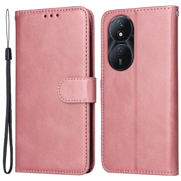 For Honor Play 50 Plus 5G Case Calf Texture PU Leather Stand Phone Cover