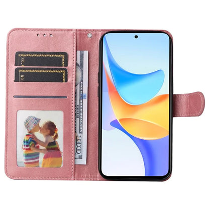 For Honor Play 50 Plus 5G Case Calf Texture PU Leather Stand Phone Cover