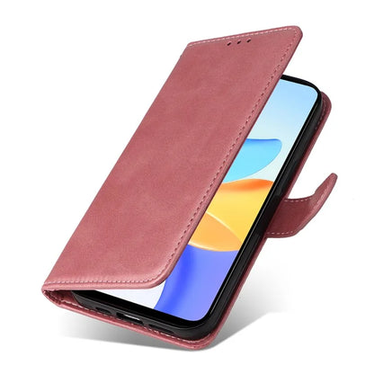 For Honor Play 50 Plus 5G Case Calf Texture PU Leather Stand Phone Cover