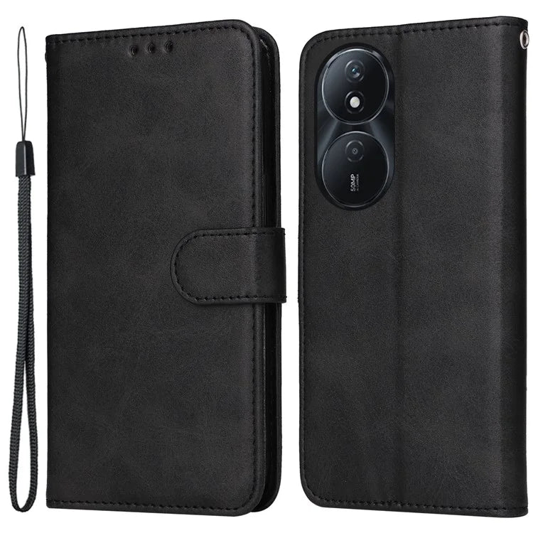 For Honor Play 50 Plus 5G Case Calf Texture PU Leather Stand Phone Cover