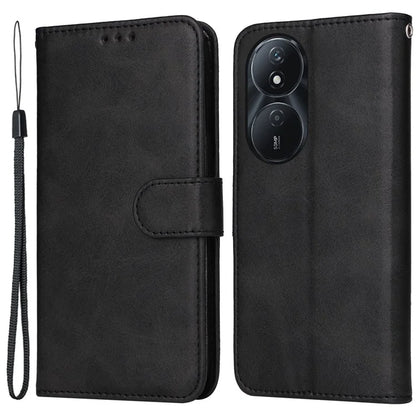 For Honor Play 50 Plus 5G Case Calf Texture PU Leather Stand Phone Cover