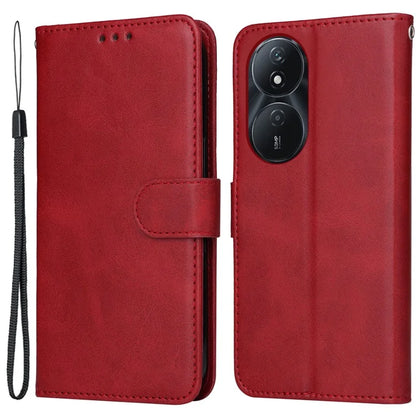 For Honor Play 50 Plus 5G Case Calf Texture PU Leather Stand Phone Cover