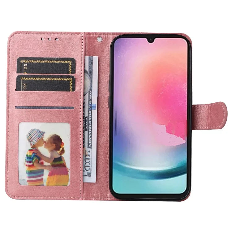 For Samsung Galaxy A25 5G (Global) (161.0 x 76.5 x 8.3mm) Case PU Leather Magnetic Closure Phone Cover