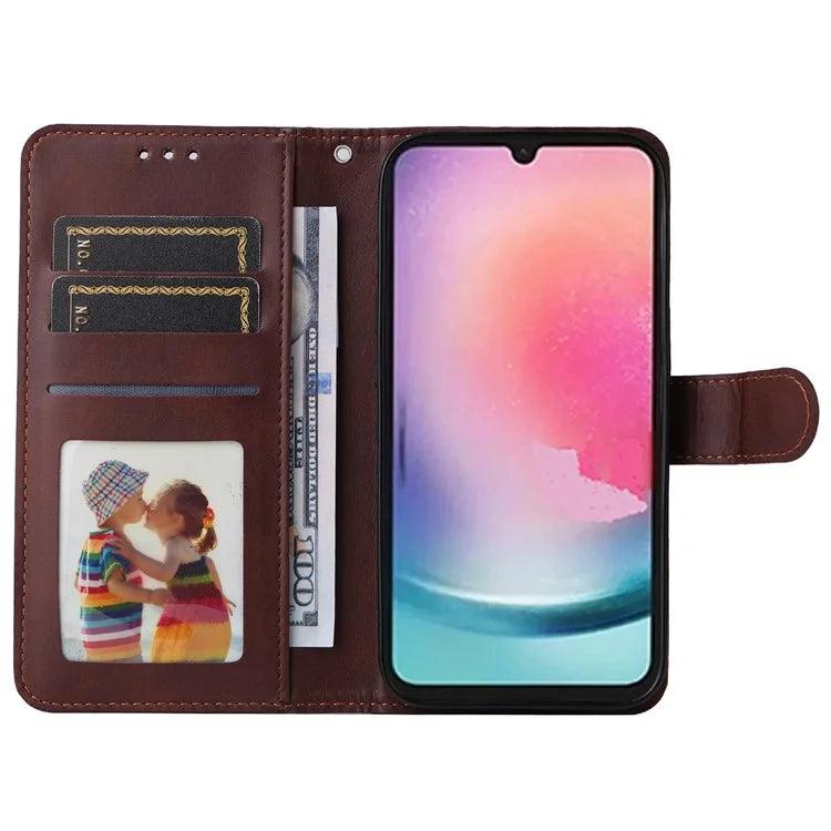 For Samsung Galaxy A25 5G (Global) (161.0 x 76.5 x 8.3mm) Case PU Leather Magnetic Closure Phone Cover
