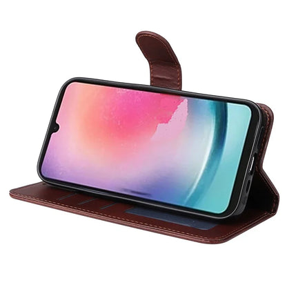 For Samsung Galaxy A25 5G (Global) (161.0 x 76.5 x 8.3mm) Case PU Leather Magnetic Closure Phone Cover
