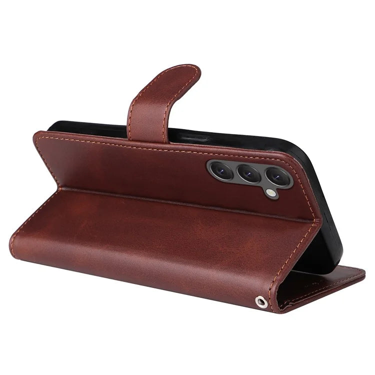 For Samsung Galaxy A25 5G (Global) (161.0 x 76.5 x 8.3mm) Case PU Leather Magnetic Closure Phone Cover