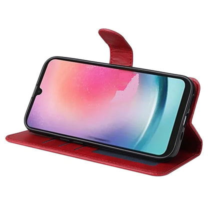 For Samsung Galaxy A25 5G (Global) (161.0 x 76.5 x 8.3mm) Case PU Leather Magnetic Closure Phone Cover