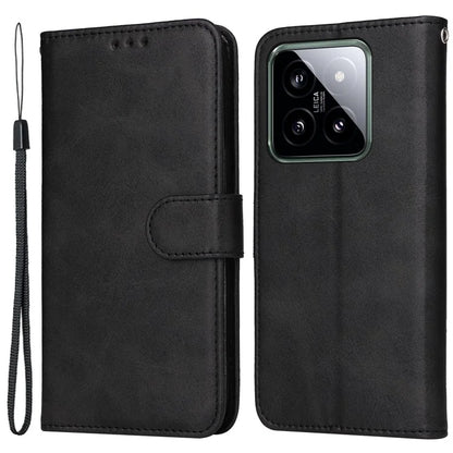 For Xiaomi 14 Case PU Leather Calf Texture Full Protection Phone Protector