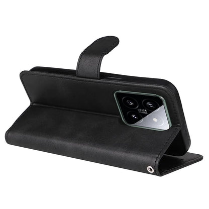 For Xiaomi 14 Case PU Leather Calf Texture Full Protection Phone Protector